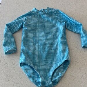 Blue Long Sleeve Swimsuit